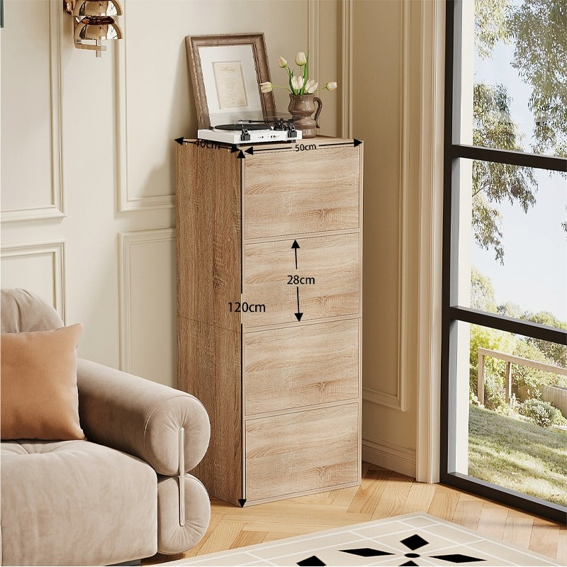 Dulap cu uși, stejar Sonoma deschis, comodă spațioasă, stil loft, 120 cm