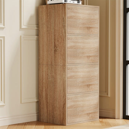Dulap cu uși, stejar Sonoma deschis, comodă spațioasă, stil loft, 120 cm