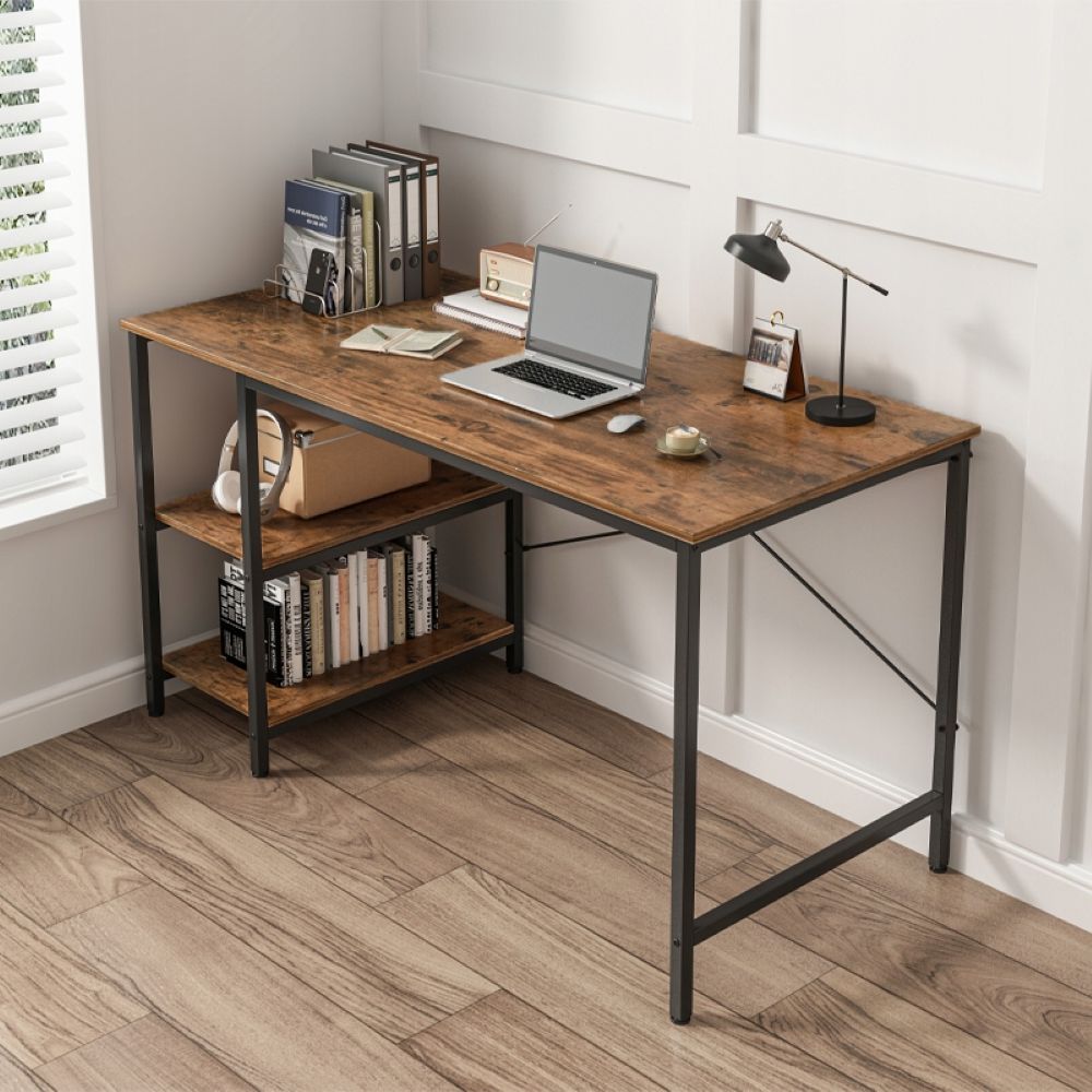 Birou cu rafturi 120x60 cm – MDF, stil industrial, modern