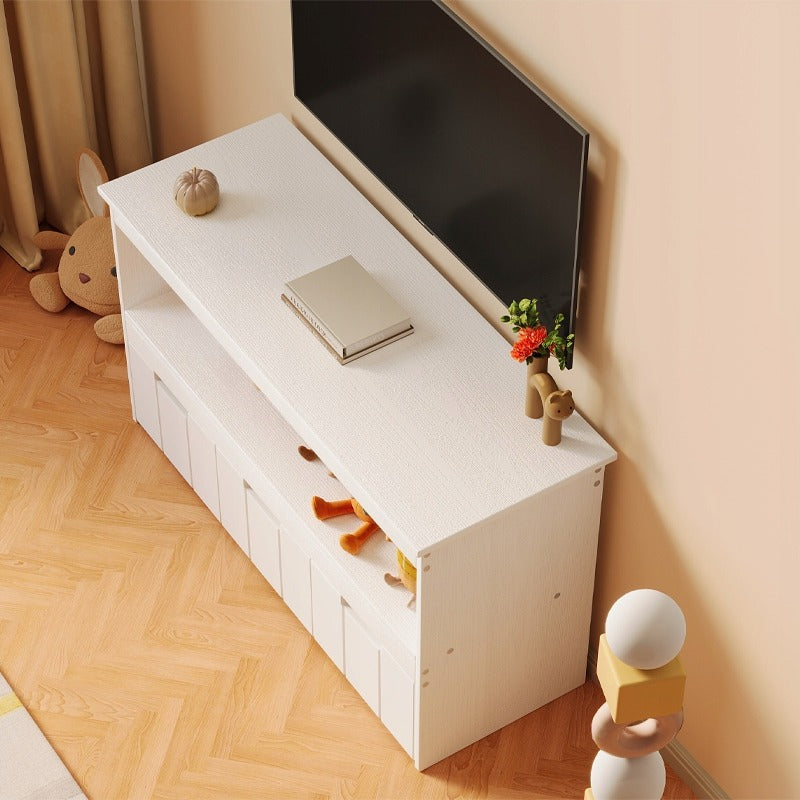 Raft Organizator pentru Jucarii si Carti Copii, Maro Rustic din MDF, 100 cm