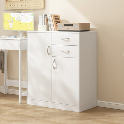 Dulap comodă alb – 74 cm, depozitare practică, stil loft