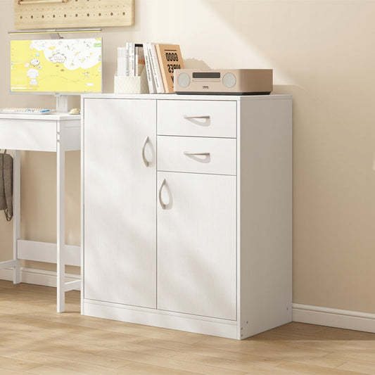Dulap comodă alb – 74 cm, depozitare practică, stil loft