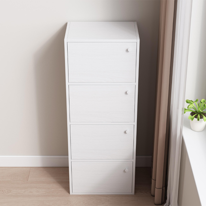 Dulap alb 102 cm – lemn, stil scandinav, pentru living/dormitor