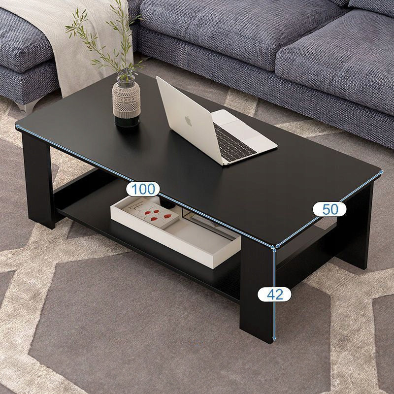 Măsuță consolă loft 80 cm – 2 polițe, MDF + metal