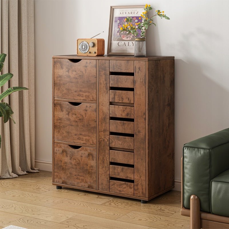 Comodă modernă 60 cm – MDF stejar rustic, 3 sertare + compartiment