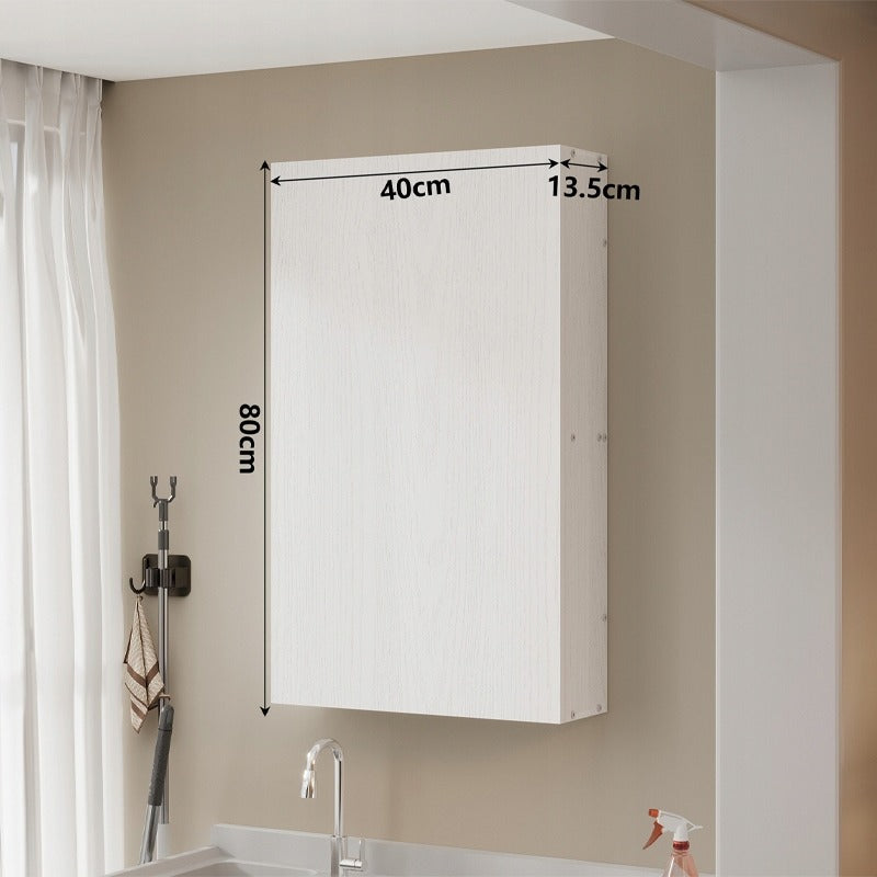 Dulap de Baie Suspendat pe Perete Alb, Tip Coloana Loft, 40x13.5x80 cm