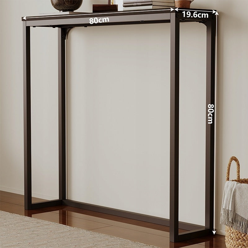 Masă consolă 80 cm – negru, ultra subțire, pentru hol