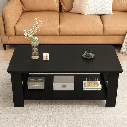 Măsuță consolă loft 80 cm – 2 polițe, MDF + metal