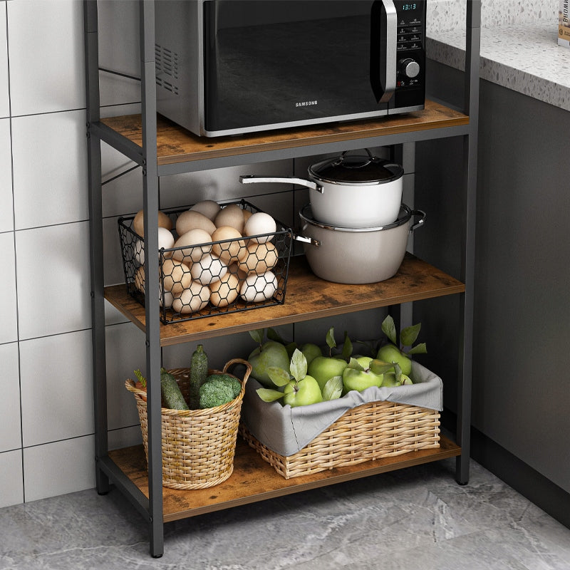 Raft vertical 186 cm – stil loft, MDF + cadru metalic, pentru living/birou