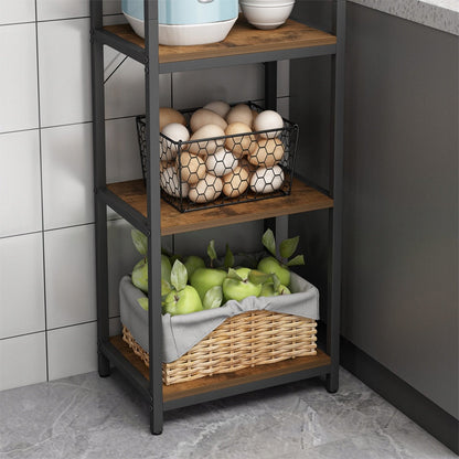 Raft industrial 154 cm – 5 polițe, MDF + metal, stil loft modern
