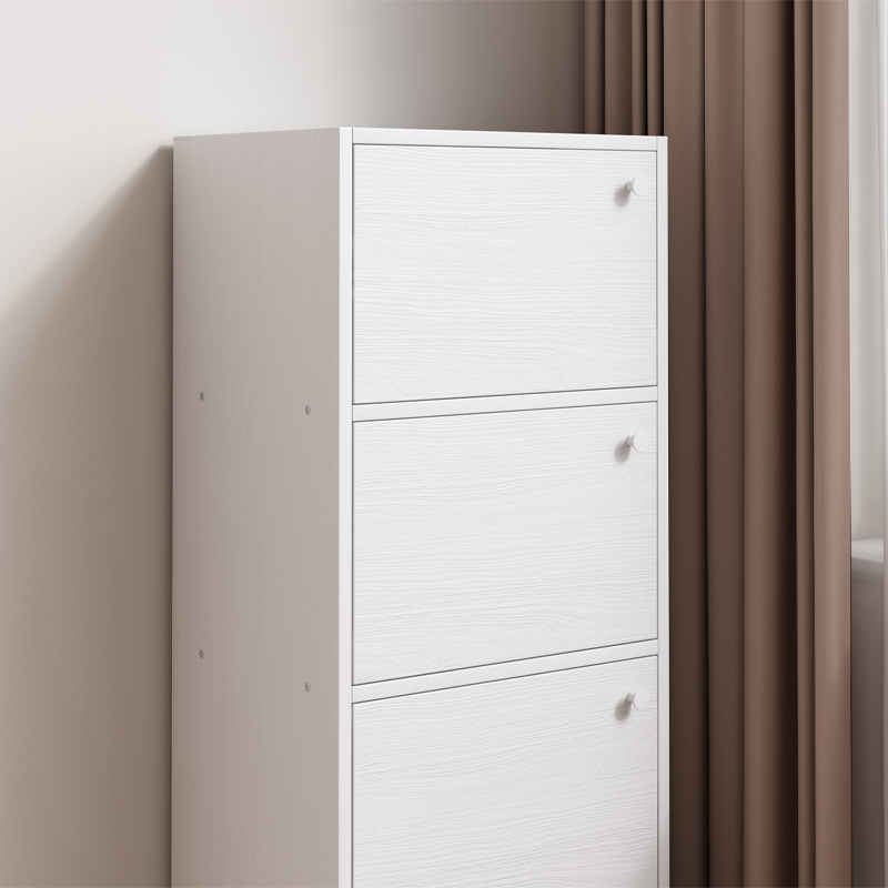 Dulap alb 102 cm – lemn, stil scandinav, pentru living/dormitor