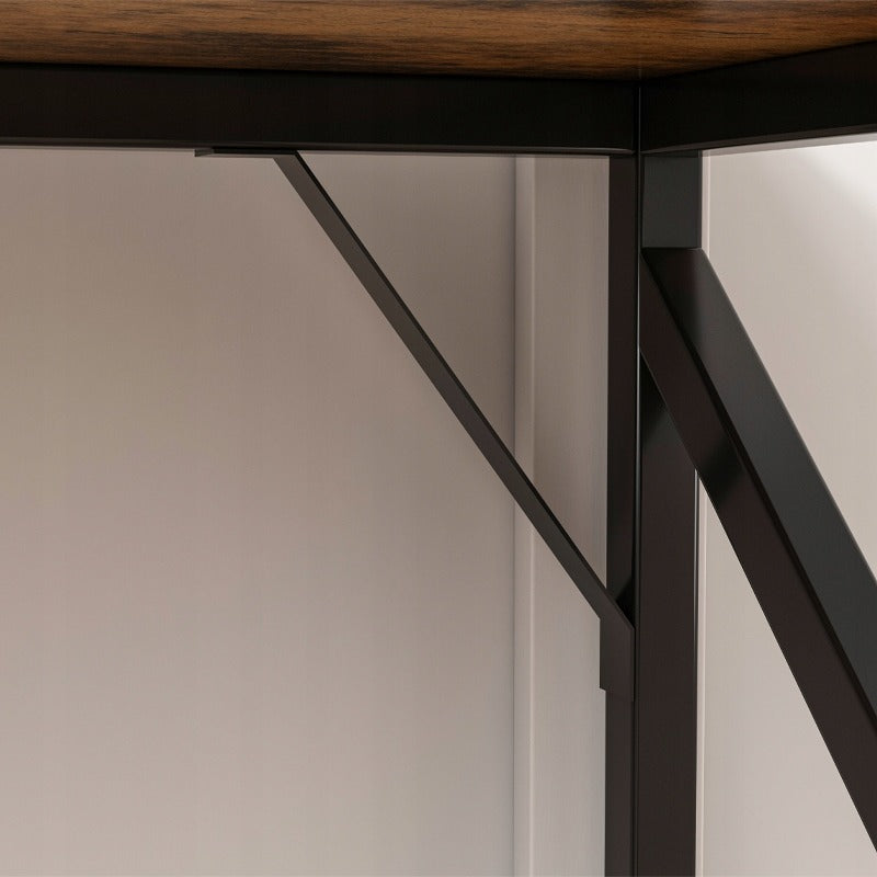 Birou Industrial Stil Loft 120x60x78 cm, Masa Maro Rustic cu Cadru Metalic
