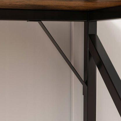 Birou Industrial Stil Loft 120x60x78 cm, Masa Maro Rustic cu Cadru Metalic