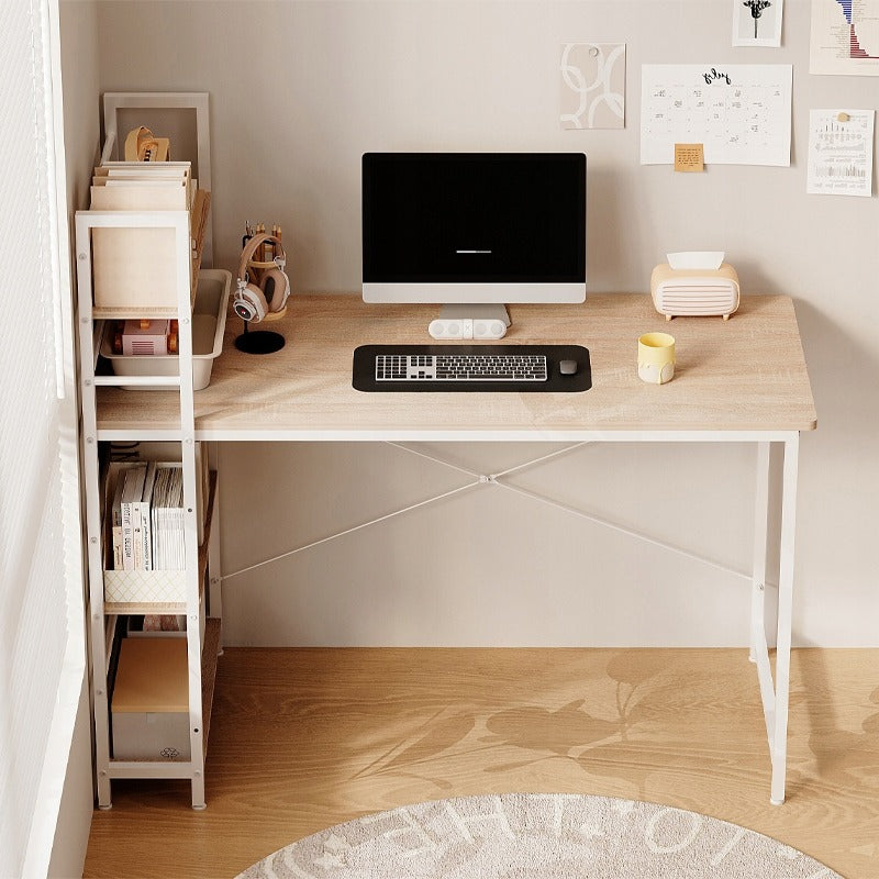 Birou cu Bibliotecă 120cm Stejar Sonoma – Birou Loft 2în1 cu Rafturi