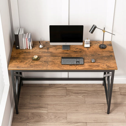 Birou Industrial Stil Loft 120x60x78 cm, Masa Maro Rustic cu Cadru Metalic