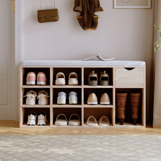Pantofar cu Șezut 104cm Stejar Sonoma – Bancă Hol cu Sertar Loft