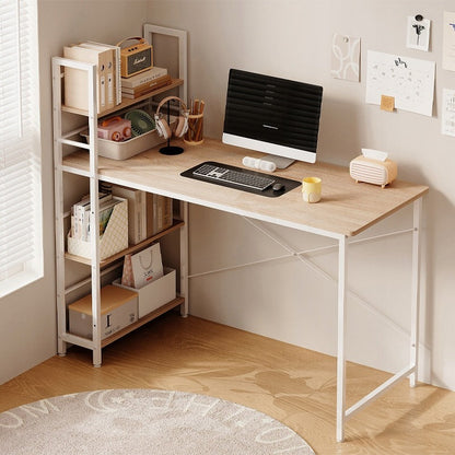 Birou cu Bibliotecă 120cm Stejar Sonoma – Birou Loft 2în1 cu Rafturi