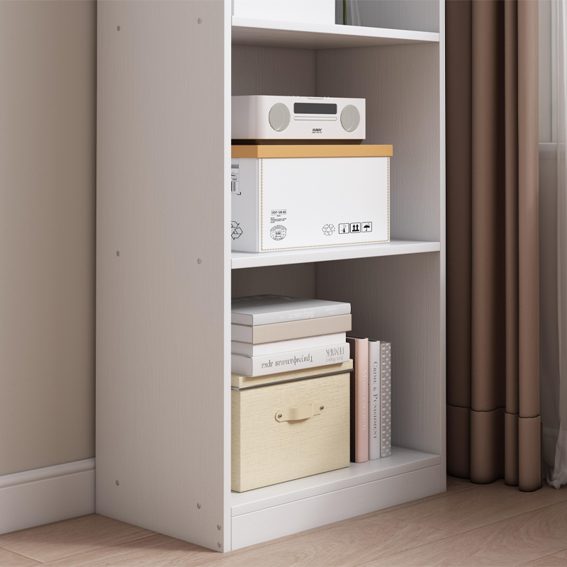 Bibliotecă modernă albă 182 cm – etajeră pentru cărți și decorațiuni, MDF