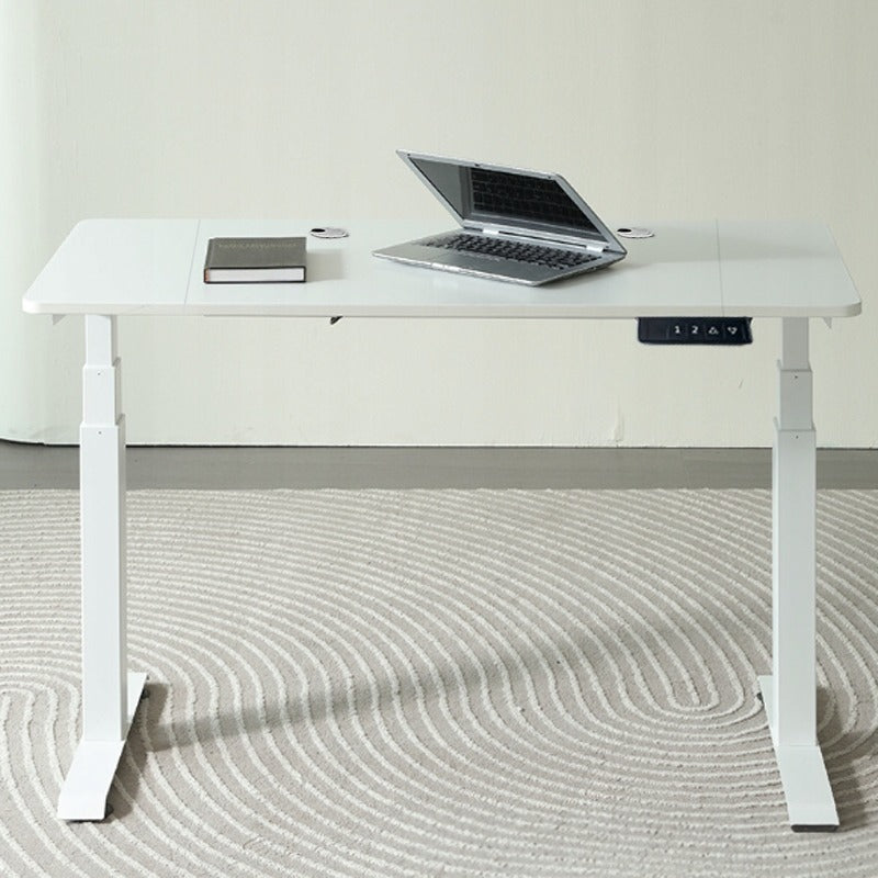 Birou Electric Reglabil pe Inaltime 160x80 cm, Alb, Ergonomic pentru Gaming si Office