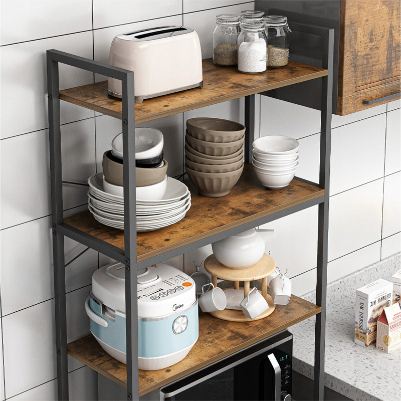 Raft vertical 186 cm – stil loft, MDF + cadru metalic, pentru living/birou