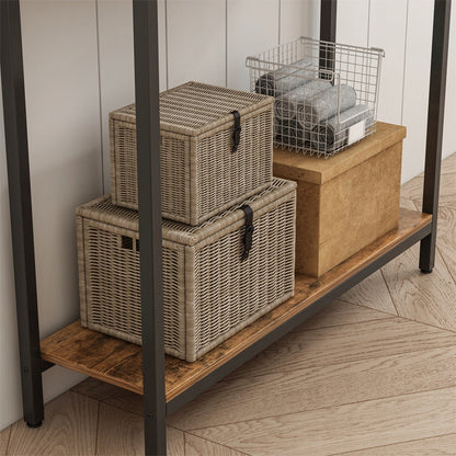 Măsuță consolă 100 cm – loft industrial, MDF + metal