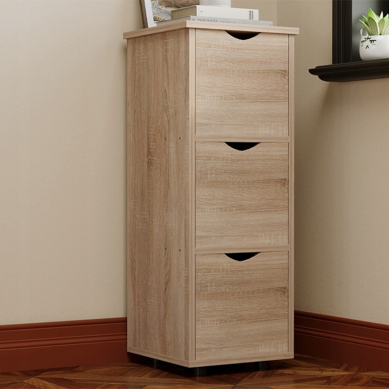 Comoda Turn Ingusta cu Sertare, Dulapior Baie si Hol Stejar Rustic, 30x30x80 cm