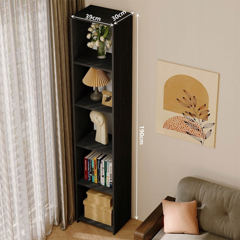 Bibliotecă îngustă 190 cm – MDF, stil modern/loft