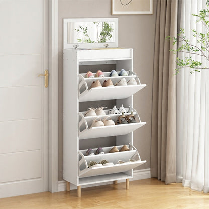 Organizator pantofi 55 cm – cu oglindă, design vertical modern