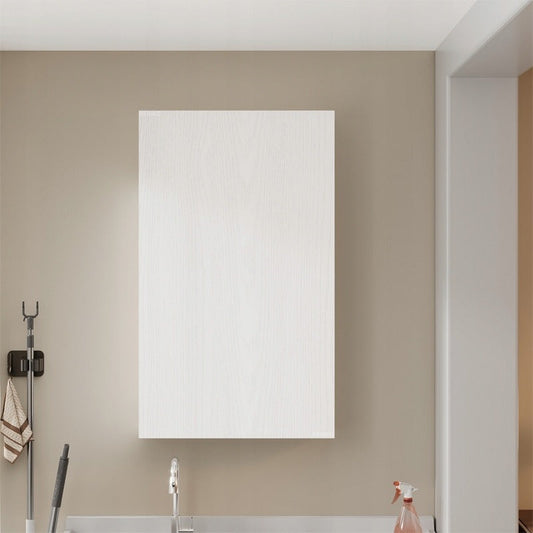 Dulap de Baie Suspendat pe Perete Alb, Tip Coloana Loft, 40x13.5x80 cm