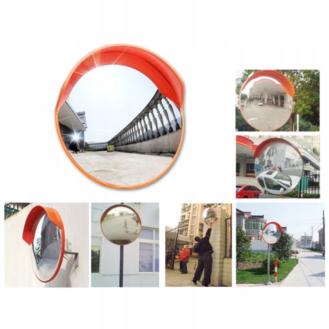 Oglindă trafic 60 cm – convexă, exterior, cu kit montare