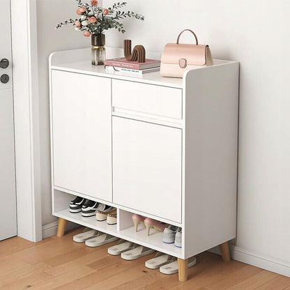 Pantofar Alb cu Sertar 60cm – Comodă Modernă pentru Pantofi fără Mânere