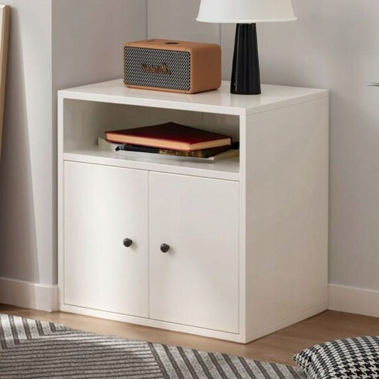 Raft de Podea independent din MDF, Alb, 60x34x56 cm, Stil Scandinav Loft