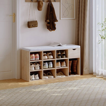 Pantofar cu Șezut 104cm Stejar Sonoma – Bancă Hol cu Sertar Loft