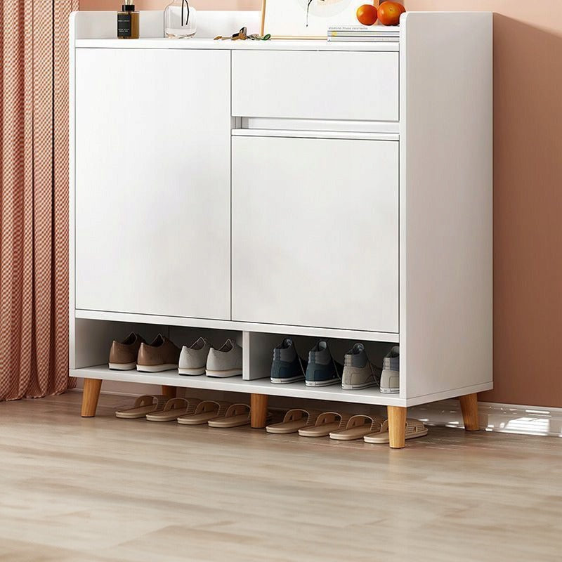 Pantofar Alb cu Sertar 60cm – Comodă Modernă pentru Pantofi fără Mânere