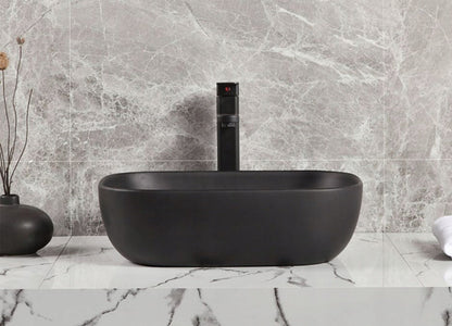 Lavoar negru 46 cm – Rebiko, ceramică premium, modern