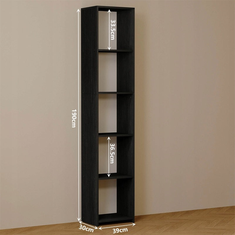 Bibliotecă îngustă 190 cm – MDF, stil modern/loft