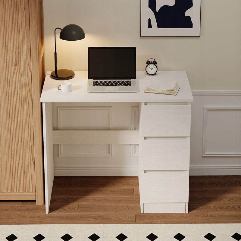 Birou Calculator Stil Loft cu Sertare, Alb, 90x50 cm, pentru Tineret / Home Office