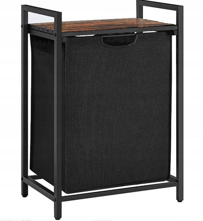 Cos de Rufe Stil Industrial Loft cu Raft MDF, Maro Vintage si Negru, 50x33x72 cm