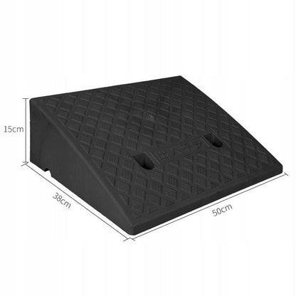 Rampa de Acces Auto pentru Borduri, Inaltime 15 cm, Plastic Rezistent, Negru