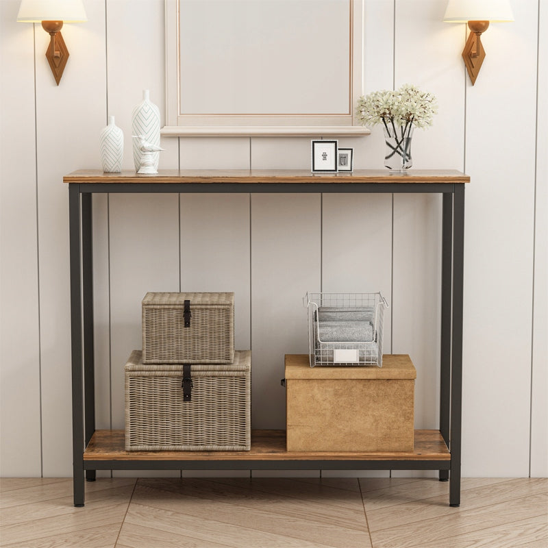 Măsuță consolă 100 cm – loft industrial, MDF + metal