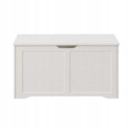 Cufar Mare Depozitare din Lemn pentru Lenjerie, Lada Alba Stil Loft, 100x50x46 cm