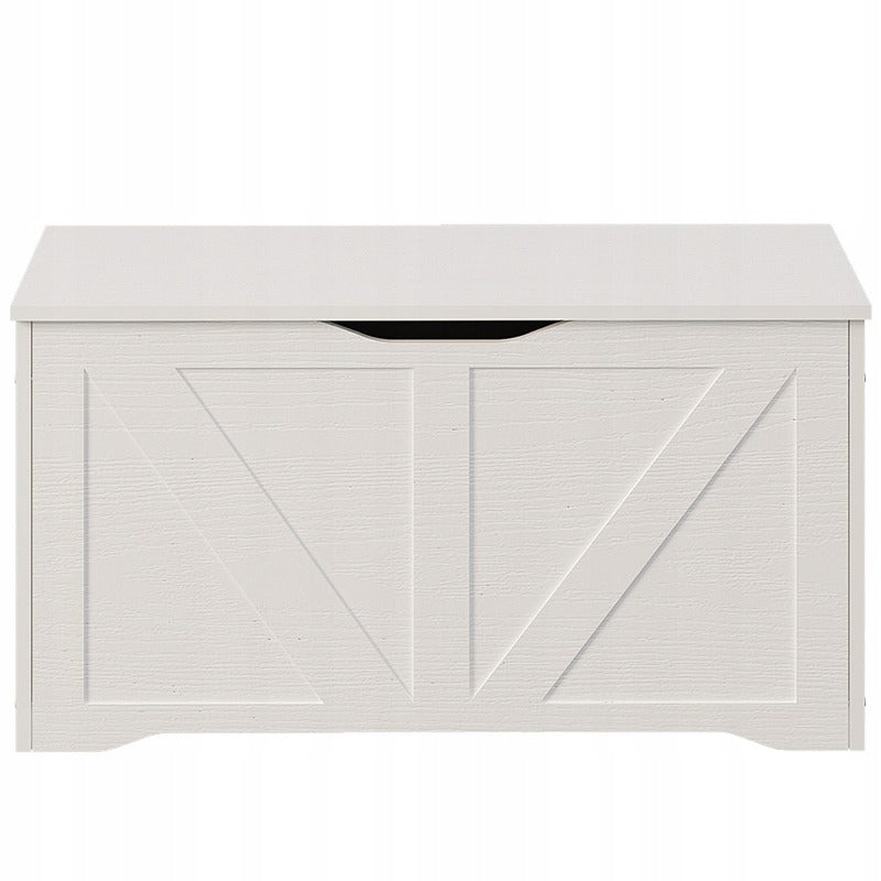 Lada Depozitare din Lemn pentru Lenjerie de Pat, Cufar Alb Stil Loft, 80x40x46 cm