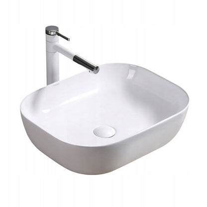Lavoar pe Blat Dreptunghiular 41x31 cm – Chiuvetă Baie Ceramică Albă