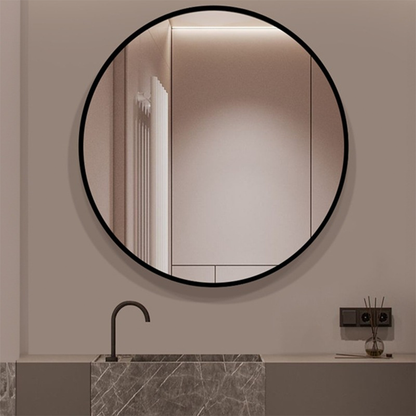 Oglindă mare rotundă 80 cm – stil scandinav/minimalist, pentru interior