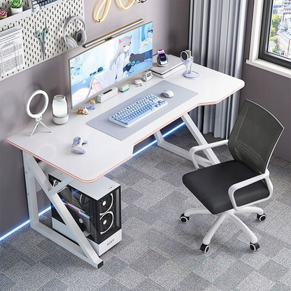 Birou gamer 120 cm alb – MDF, stil modern, pentru gaming și home office