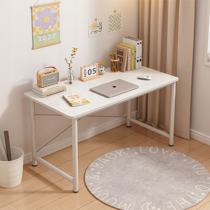 Birou modern 100 cm alb – stil industrial, MDF + metal, home office