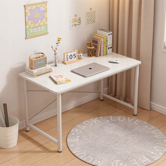 Birou modern 100 cm alb – stil industrial, MDF + metal, home office
