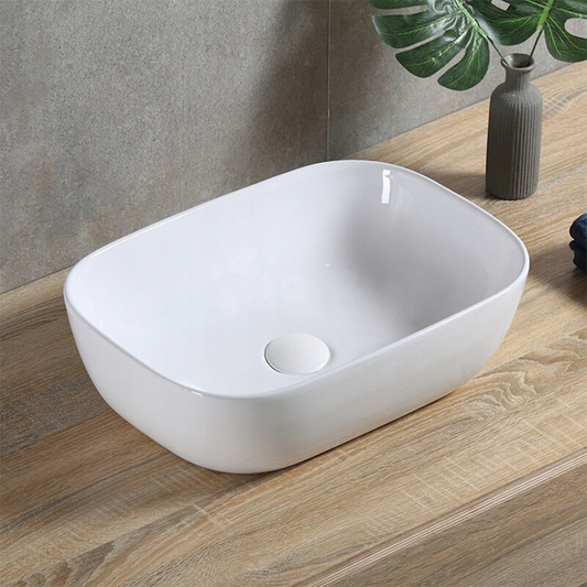 Lavoar Rebiko 46 cm – ceramică albă, pentru blat, design modern