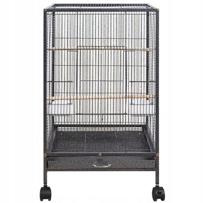 Voliera Metalica pentru Pasari Exotice si Papagali, Inaltime 80 cm, 46x46 cm