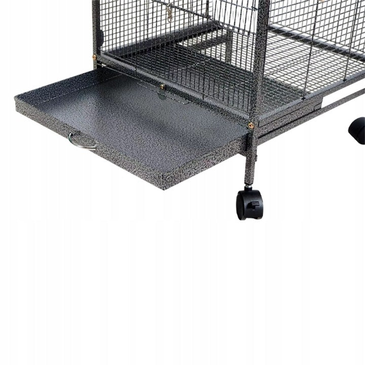 Voliera Metalica pentru Pasari Exotice si Papagali, Inaltime 80 cm, 46x46 cm